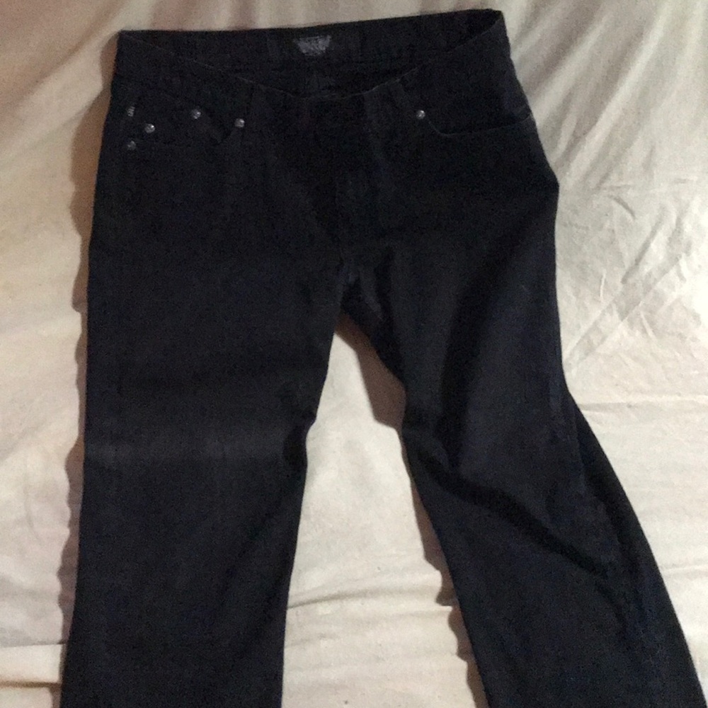 Black jeans with silver skeletons on pocket